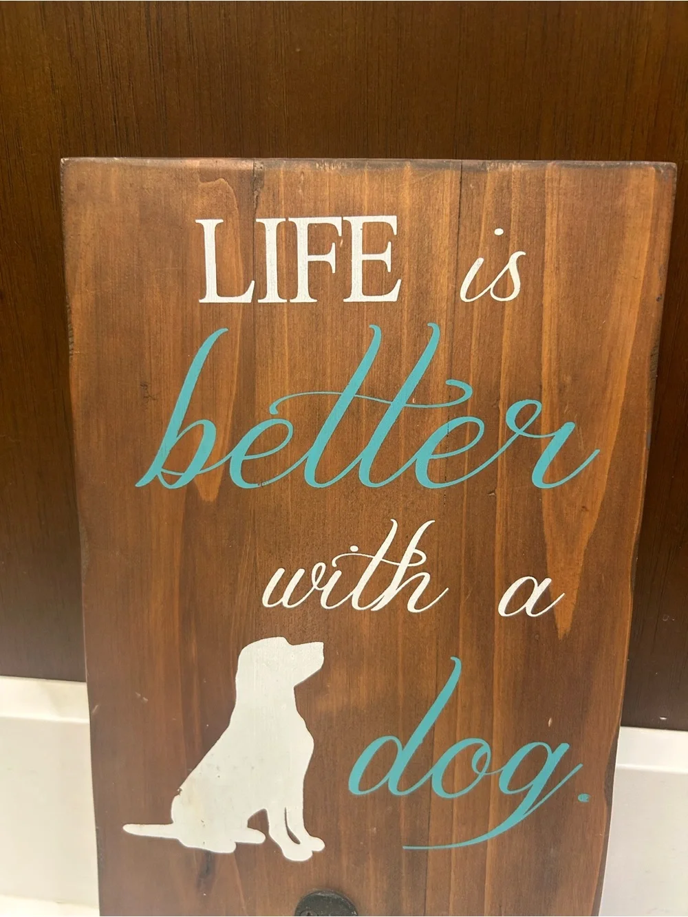 rustic wooden wall sign 